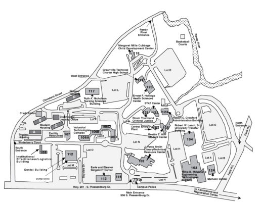 Greenville Tech Barton Campus Map – Map Vector