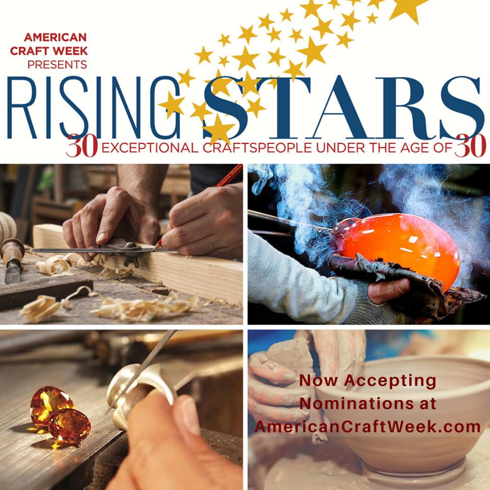 American Craft Week searching for 30 Rising Stars under 30
