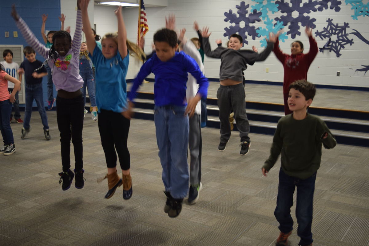 Aiken Elementary students work up a STEAM through dance, movement