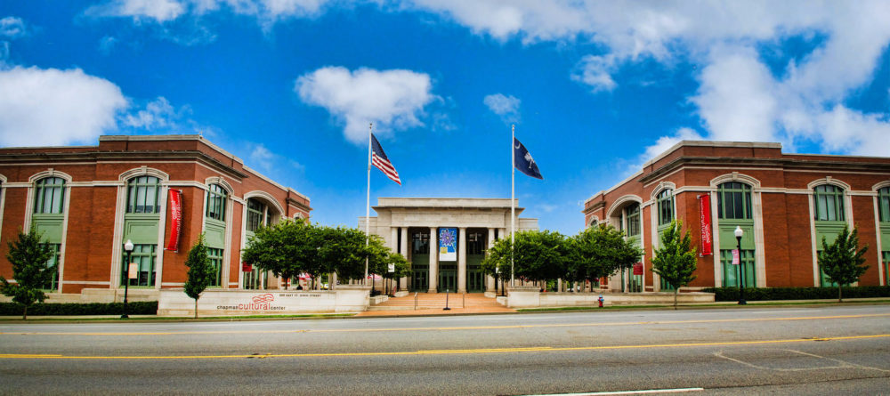 Spartanburg's Chapman Cultural Center, front view of the building from street.