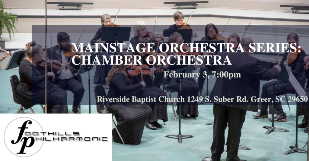 Mainstage Orchestra Series Chamber Orchestra Concert SC Arts Hub