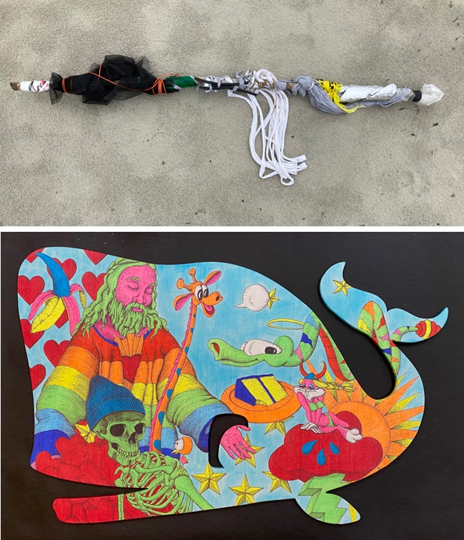 artworks by Kim Thomas and Doug McAbee