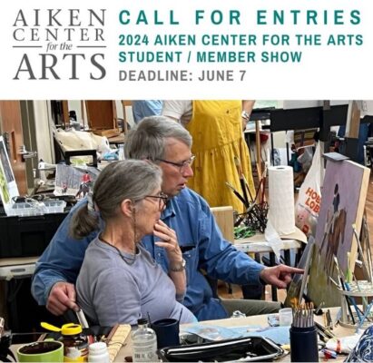 Aiken Center for the Arts 2024 Student/ Member Show, Call for Entries. Deadline: June 7, 2024.
