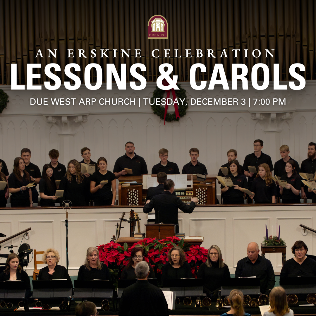 students and faculty in concert black perform for Christmas in hand bell and voice choirs