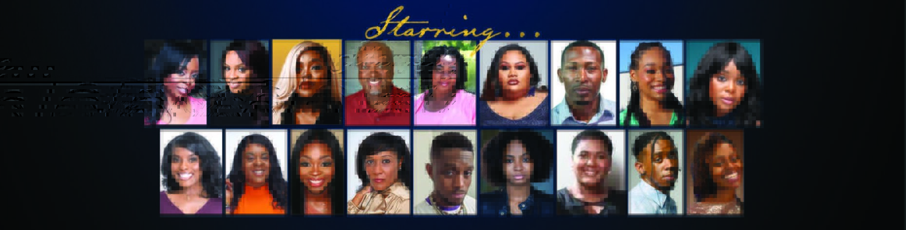 Headshots of 18 actors, all presenting as Black