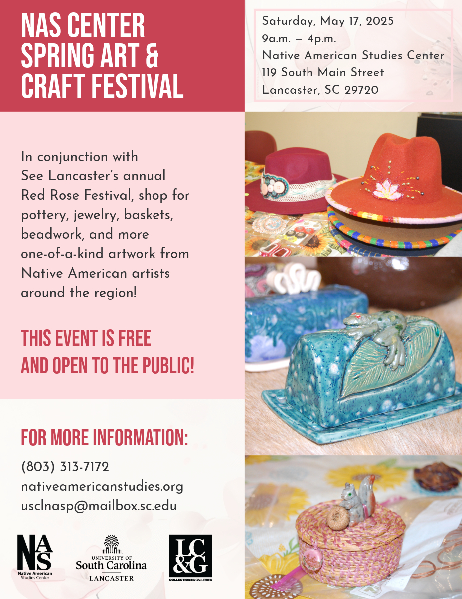 Art and craft festival wares, including hats, ceramic butter dishes, and a small lidded basket.
