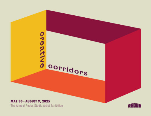 A cuboid or rectangular prism, color blocked in yellow, burgundy, red, and orange.