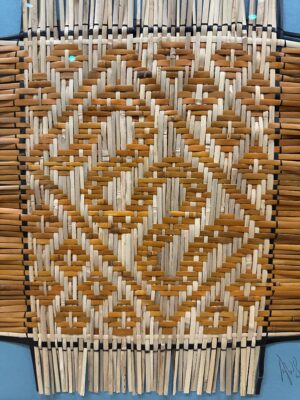 River cane mat weaving by artist Aaron Baumgardner.
