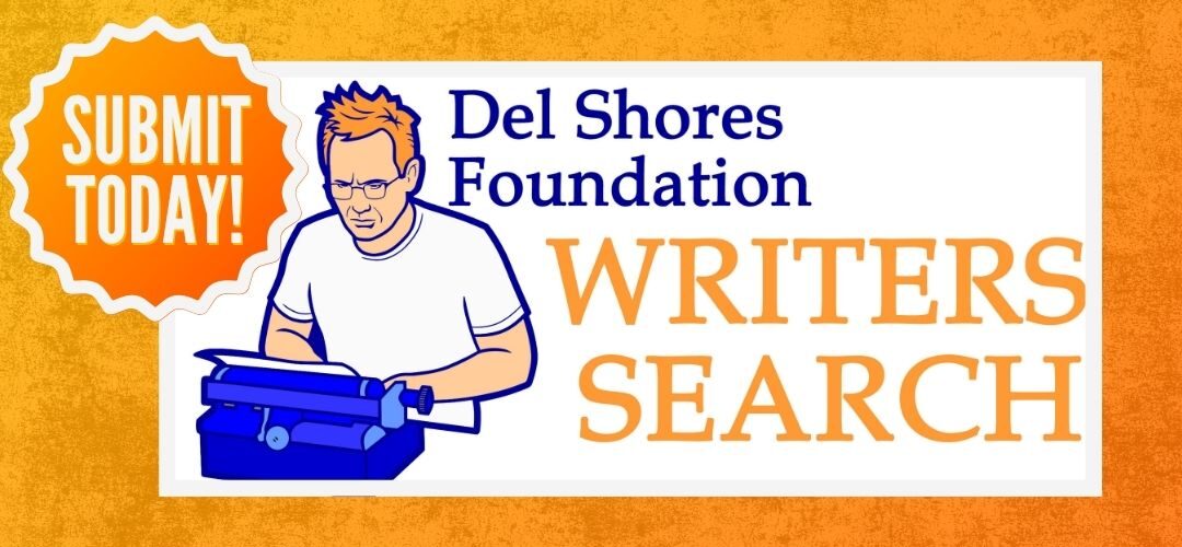 Cartoon of a man with red hair and glasses working at a typewriter.