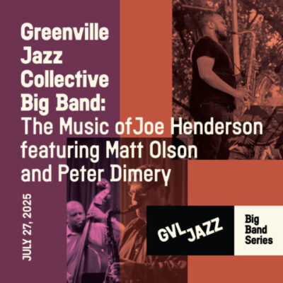 2 Black men and 1 white man play saxophones and upright bass on stages.