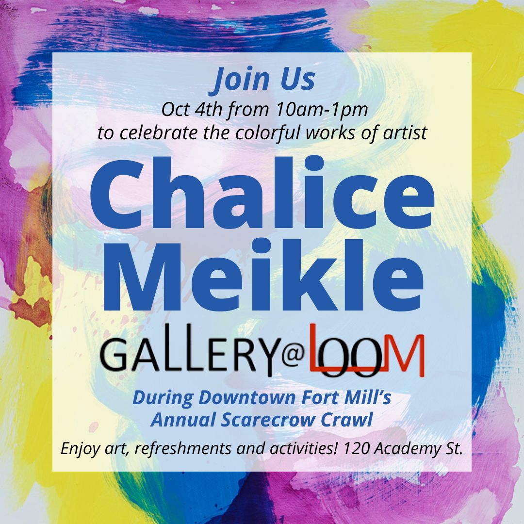 A painted abstract background in vibrant blue, purple, and yellow.