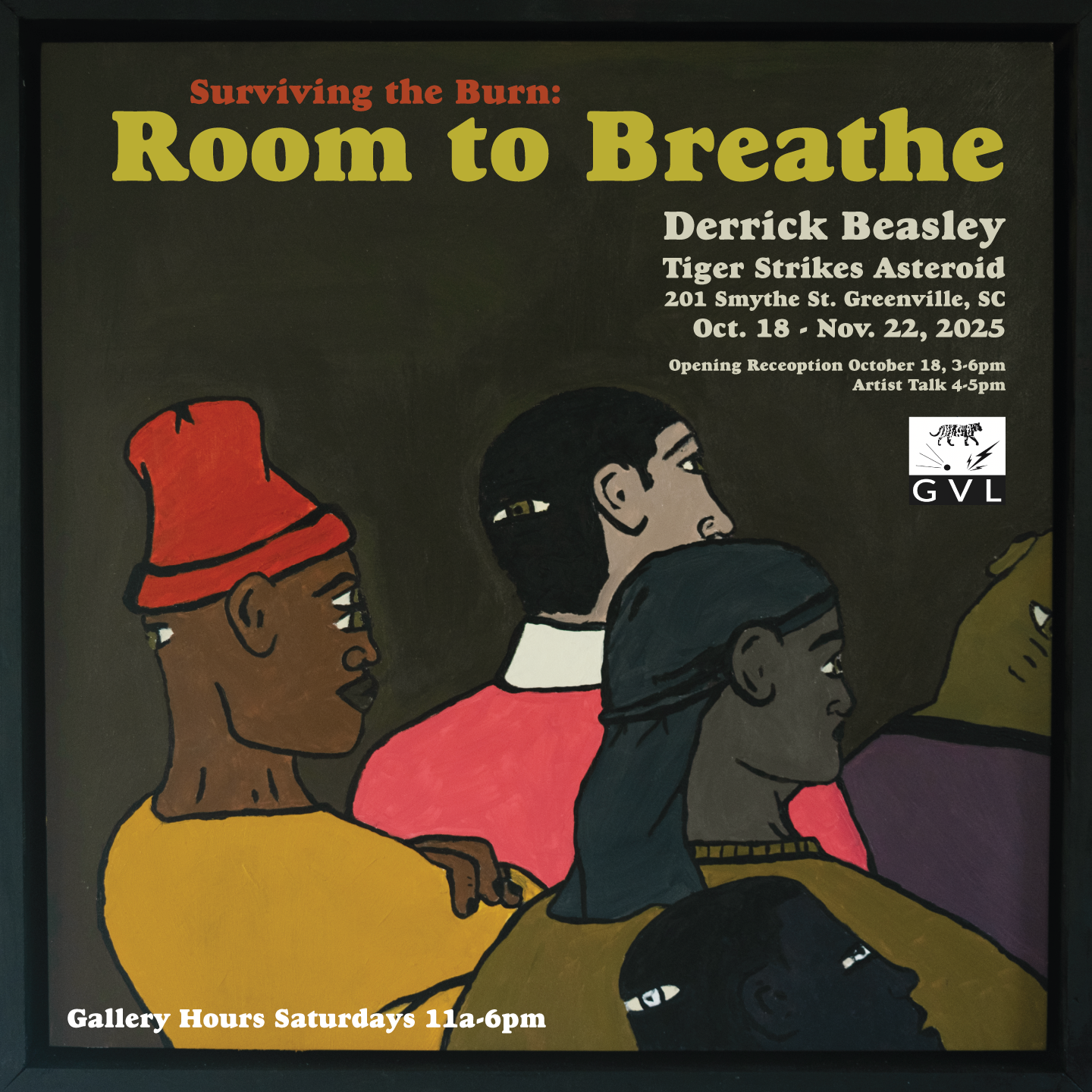 Painting by Derrick Beasley, titled Black Water Boys.