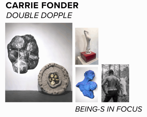 Artworks include multimedia shapes, sculpture, and photography.