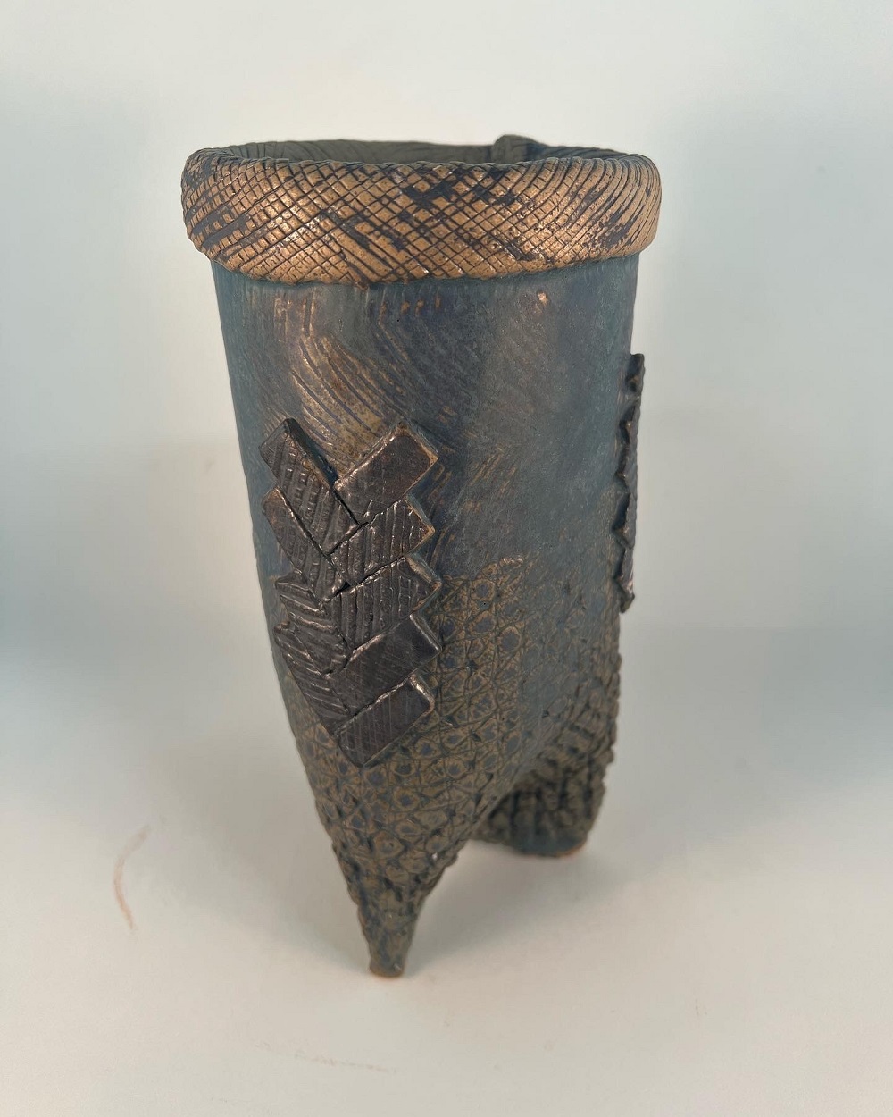 An example of hand-built pottery.