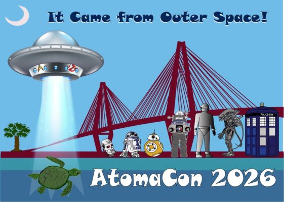 AtomaCon 2026 advertised with the tagline, "It Came from Outer Space!"