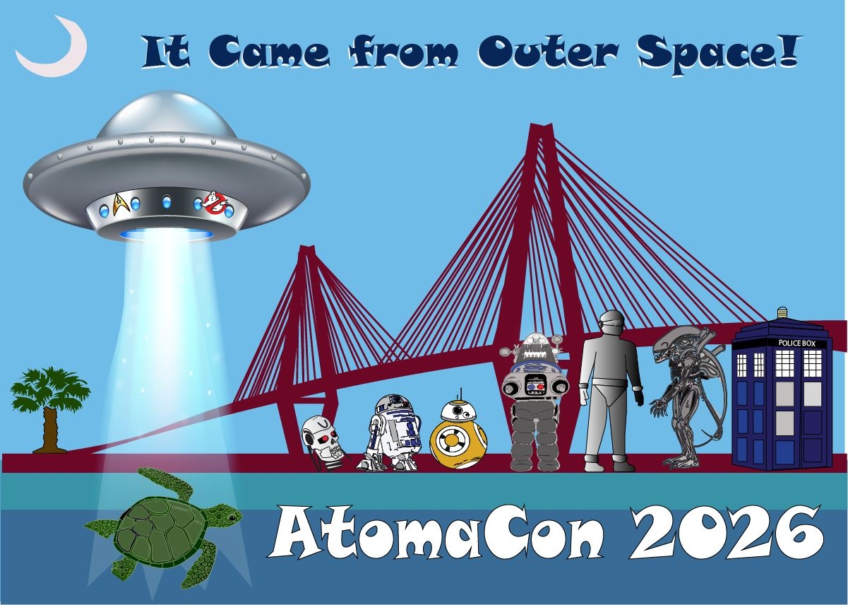 AtomaCon 2026 advertised with the tagline, "It Came from Outer Space!"