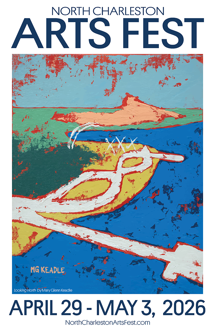 Looking North, artwork by Mary Glenn Keadle, advertises North Charleston Arts Fest 2026.