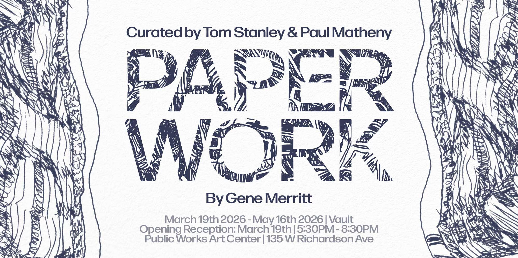 Dark pen drawings on white paper.