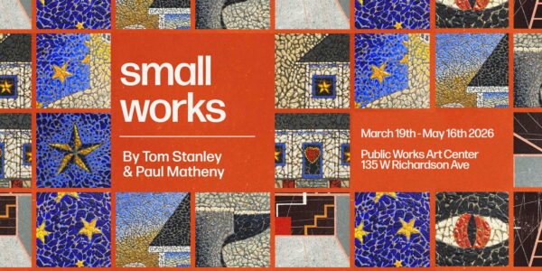 A grid of mosaics showing star scenes, an eye, the edge of a house, and other shapes.