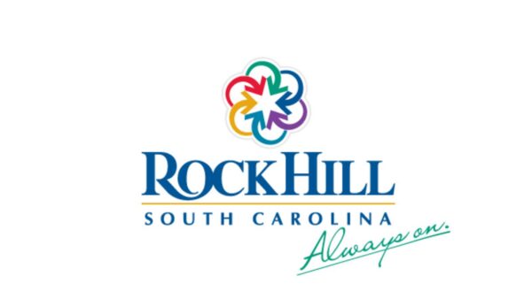 Logo for the city of Rock Hill, South Carolina, with the tagline, "Always on."