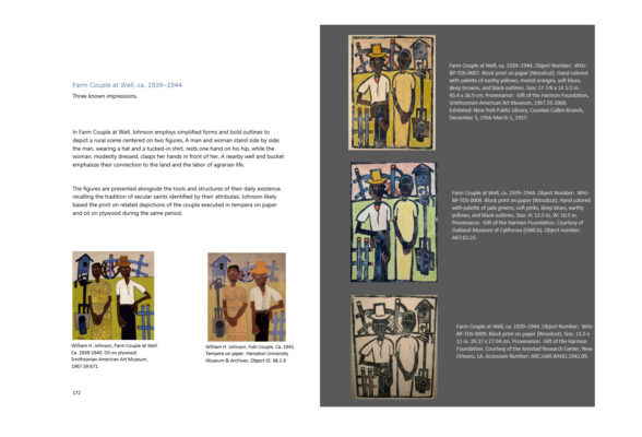 A spread from the recent publication showing William H. Johnson's art.