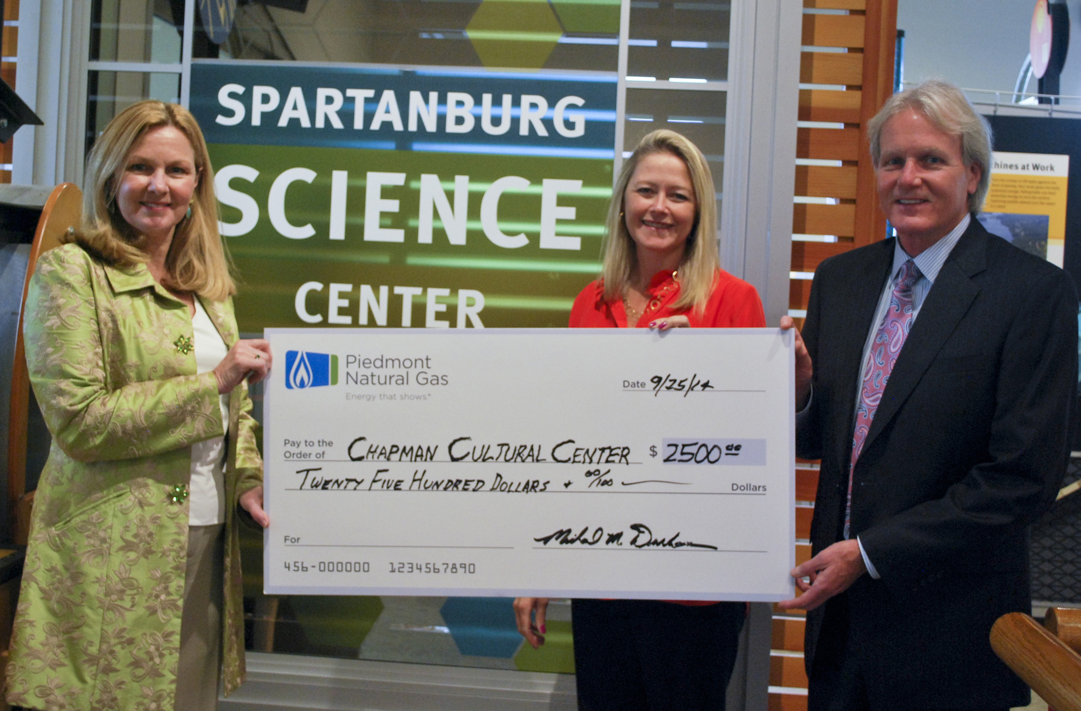 Chapman Cultural Center receives $2500 grant from Piedmont Natural Gas Foundation for education